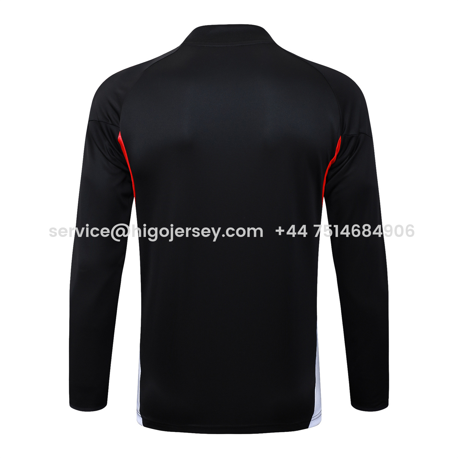Higojerseys-Bayern Munich 25-26 Long Sleeves Training Set - Black Top & Pants with Orange Badge