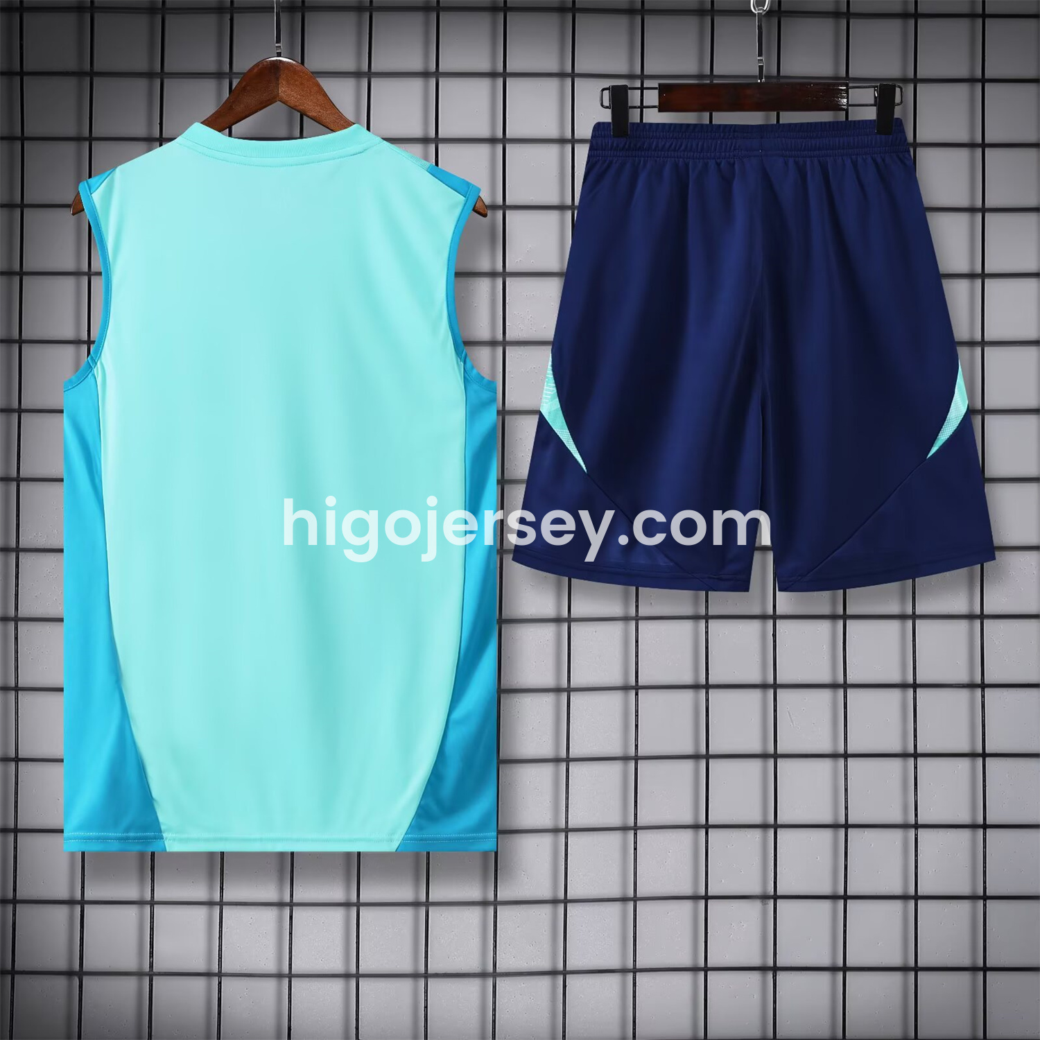Higojerseys-Flamengo 25-26 Vest Training Set - Light Blue With Royal Blue
