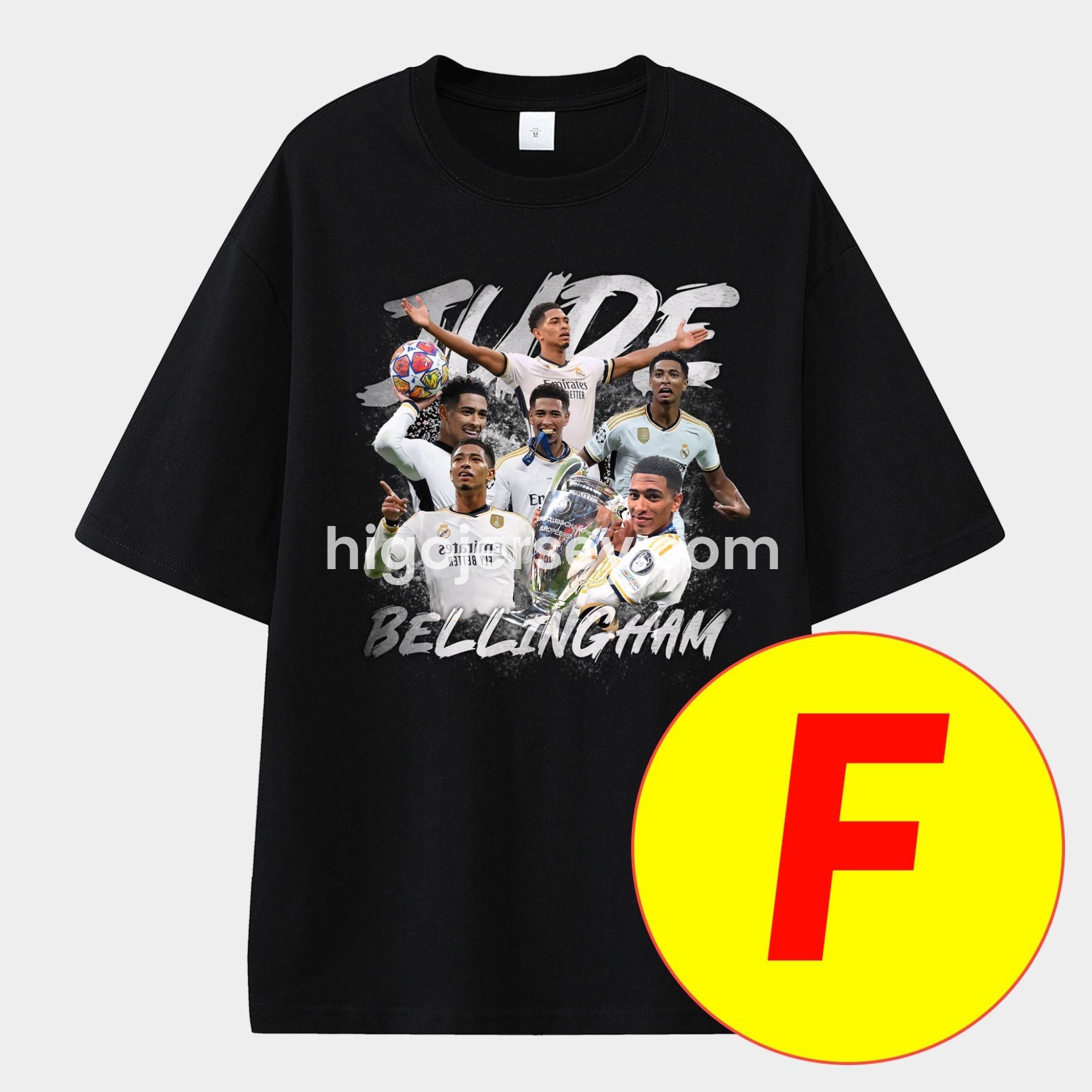 Higojerseys-Bellingham Real Madrid England Unisex Pure Cotton T-shirt
