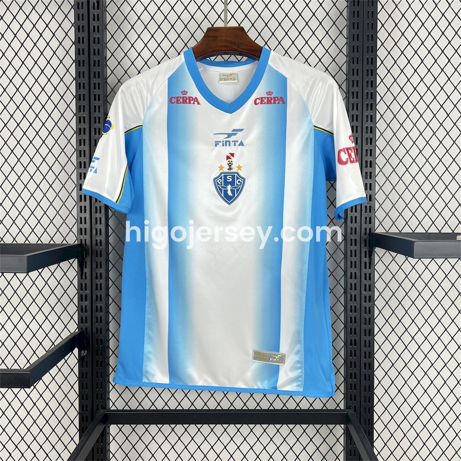 Higojerseys-Retro Paysandu 2003 Third Blue Stripe Jersey