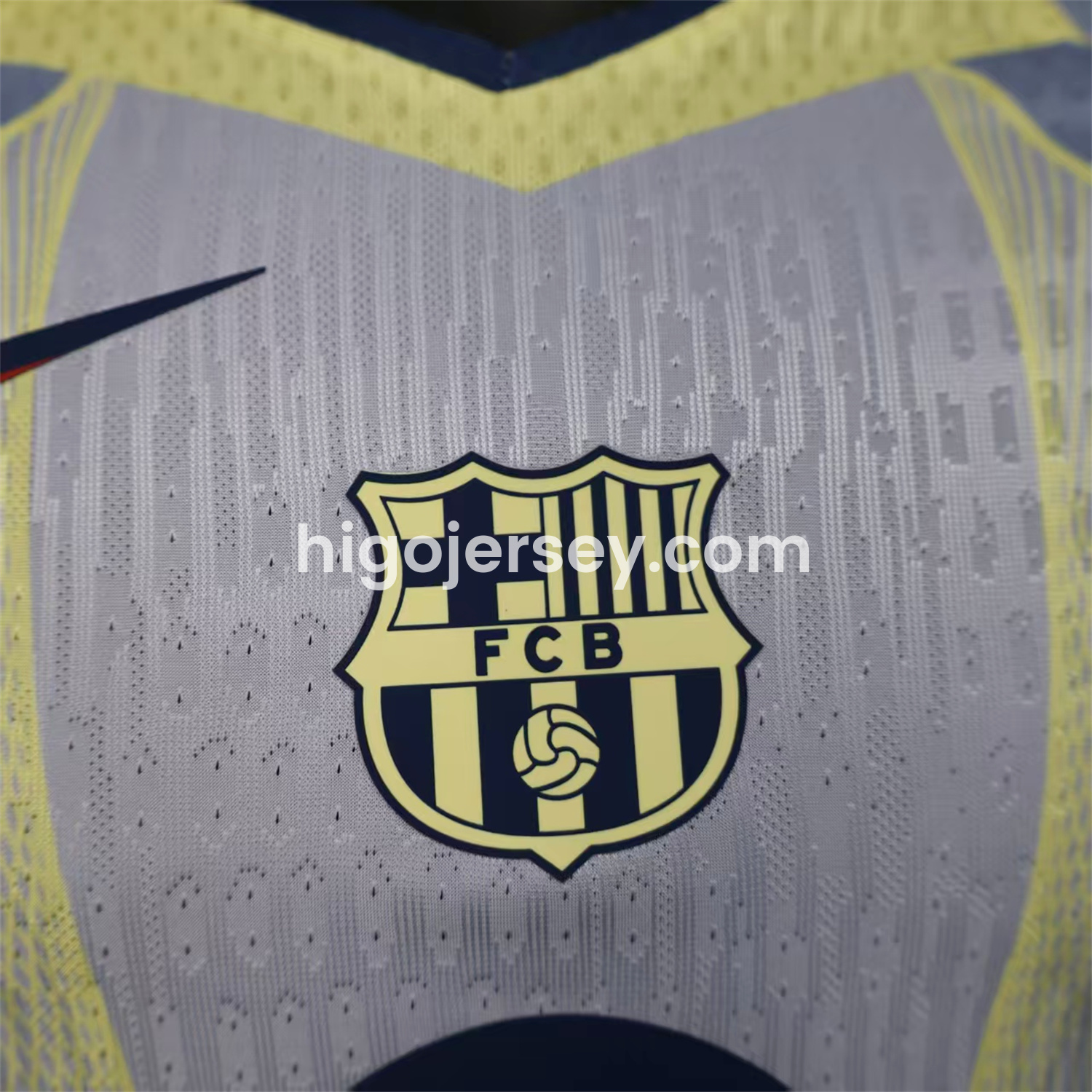 Higojerseys-Barcelona 25-26 T90 Blue and White Gradient and Yellow Lines Special Jersey - Player Version