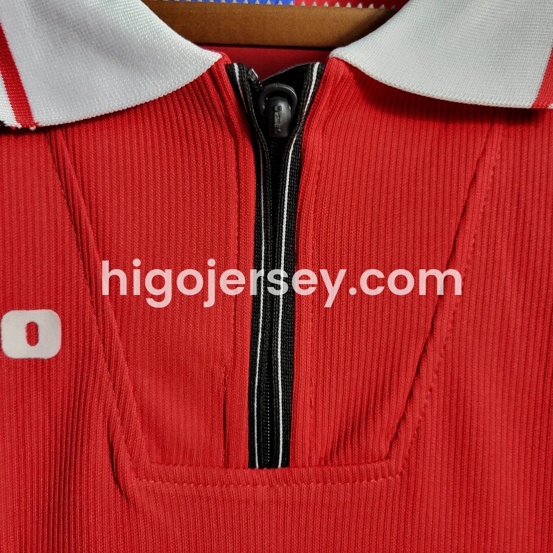Higojerseys-Retro Manchester United 98-99 Home Long Sleeve Jersey