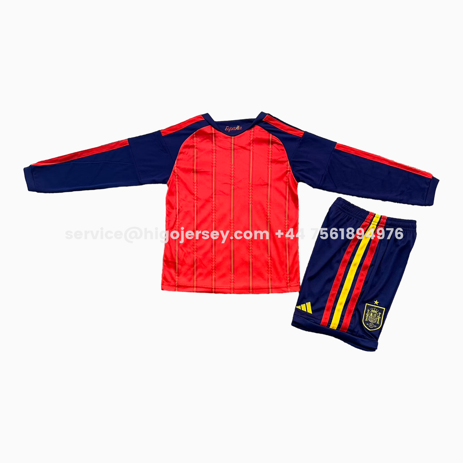 Higojerseys-Spain 2026 Home Long Sleeves Kids Kit