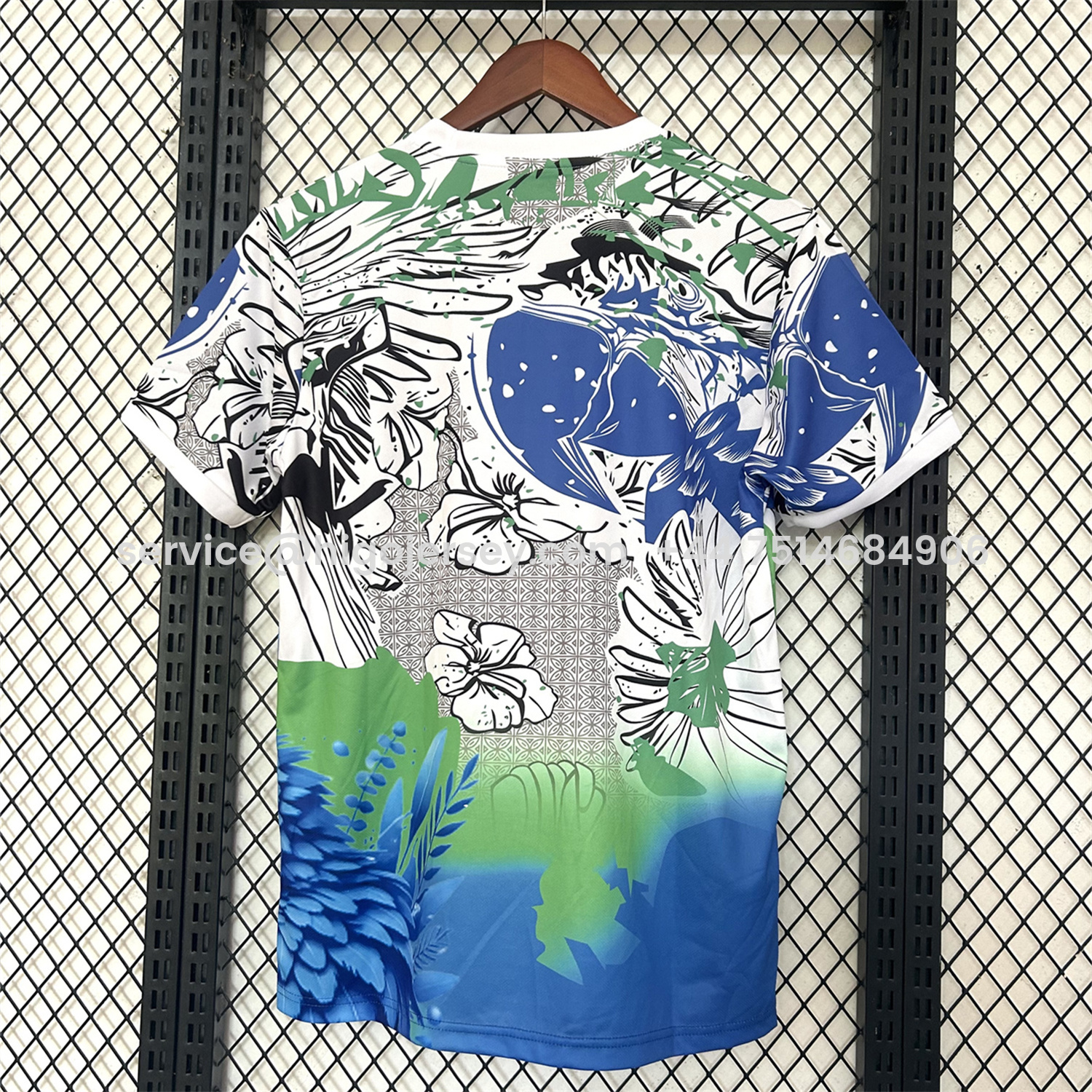 Higojerseys-Brazil 2025 Blue Macaw Special Jersey - Fans Version