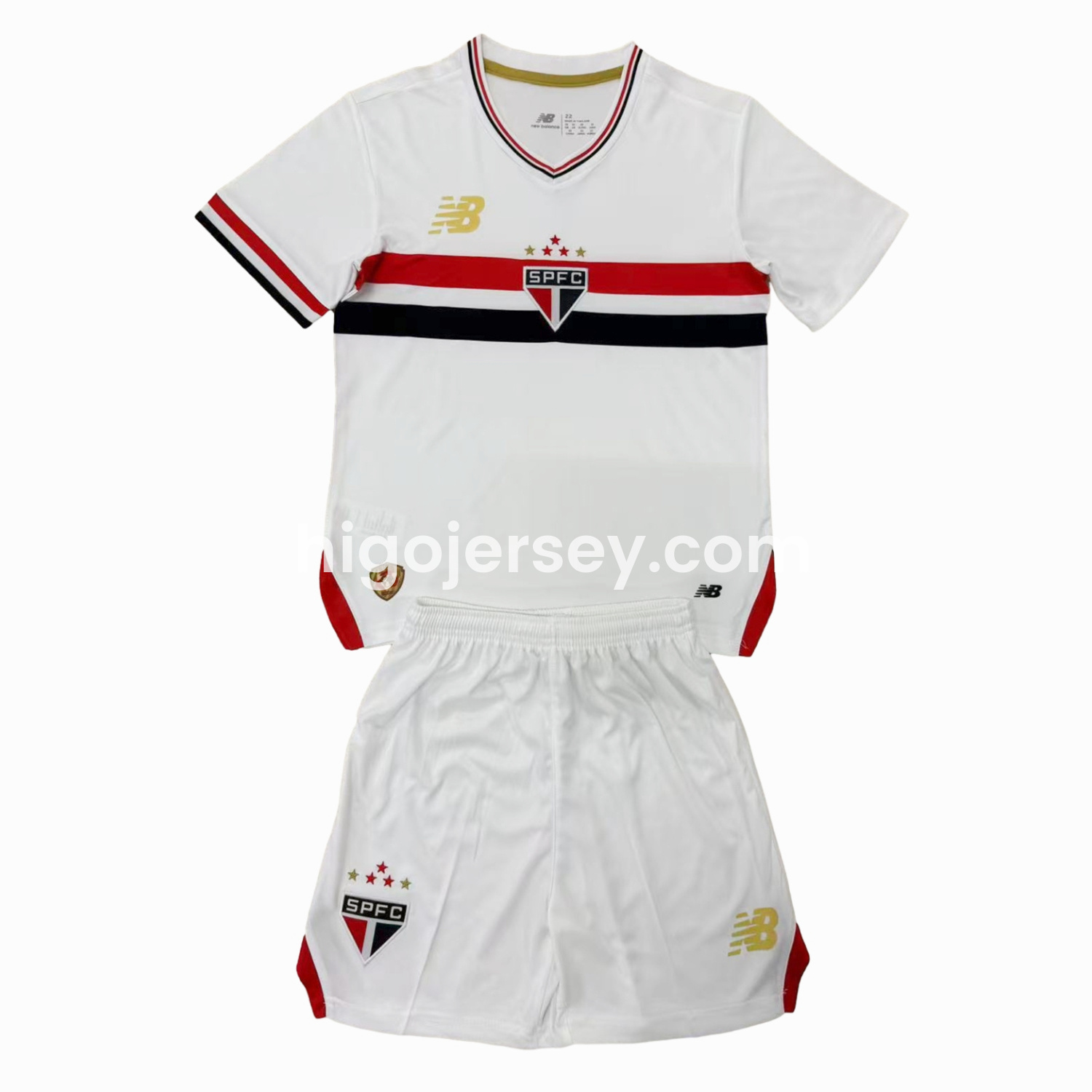 Higojerseys-Sao Paulo 25-26 Home Men's Adult Jersey Set - Fans Version