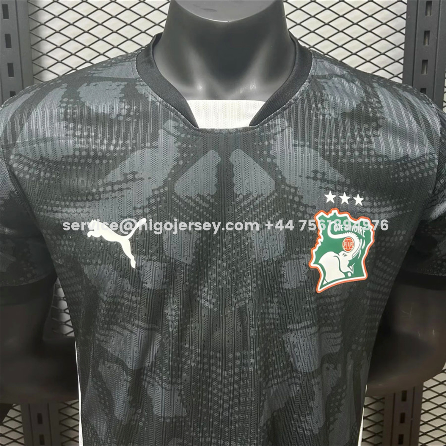 Higojerseys-Ivory Coast 25-26 Goalkeeper Black Jersey - Player Version