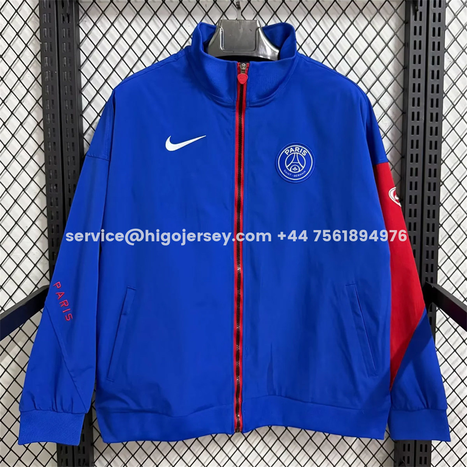 Higojerseys-Paris Saint-Germain PSG 25-26 Windbreaker Jacket - Blue