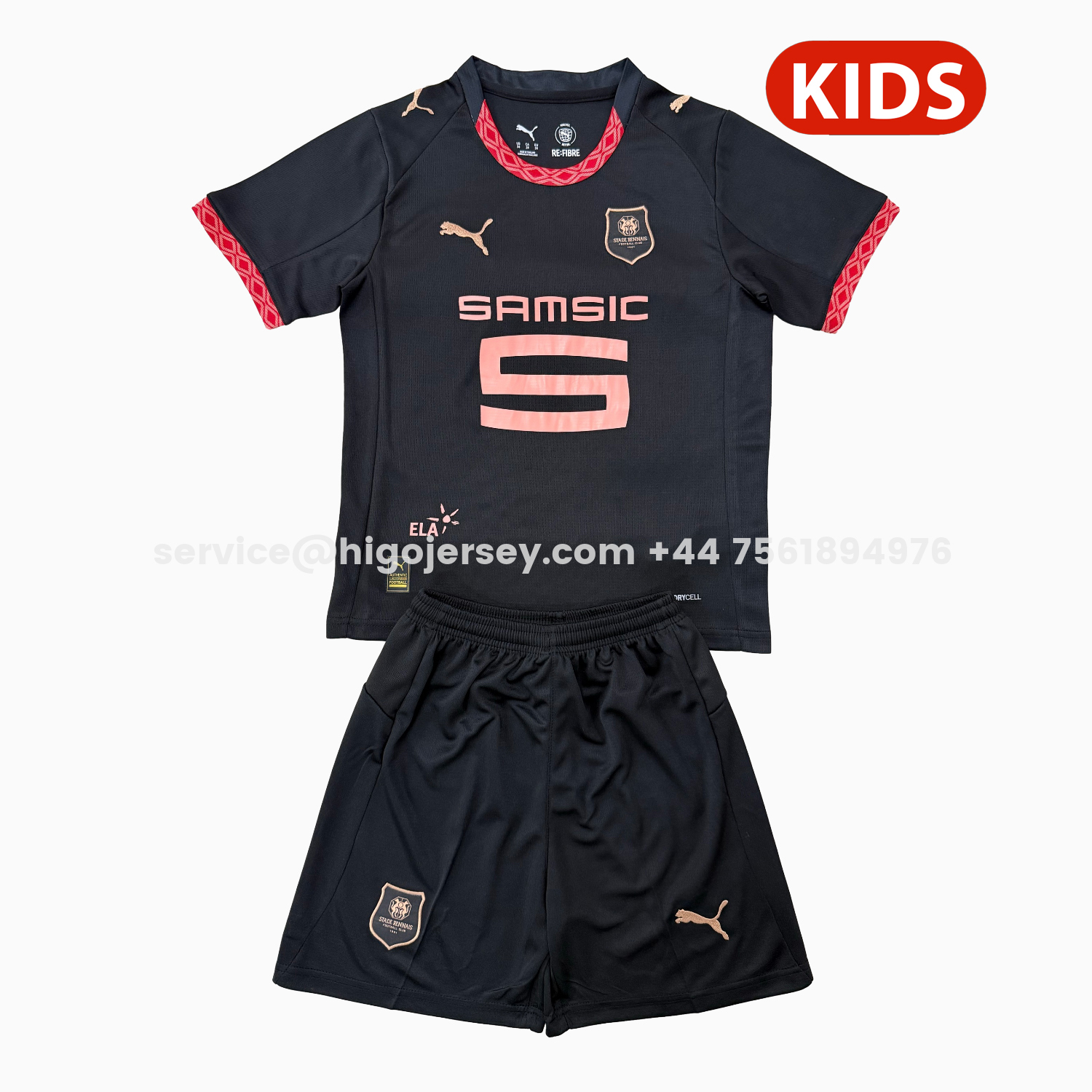 Higojerseys-Stade Rennais 25-26 Third Kids Kit