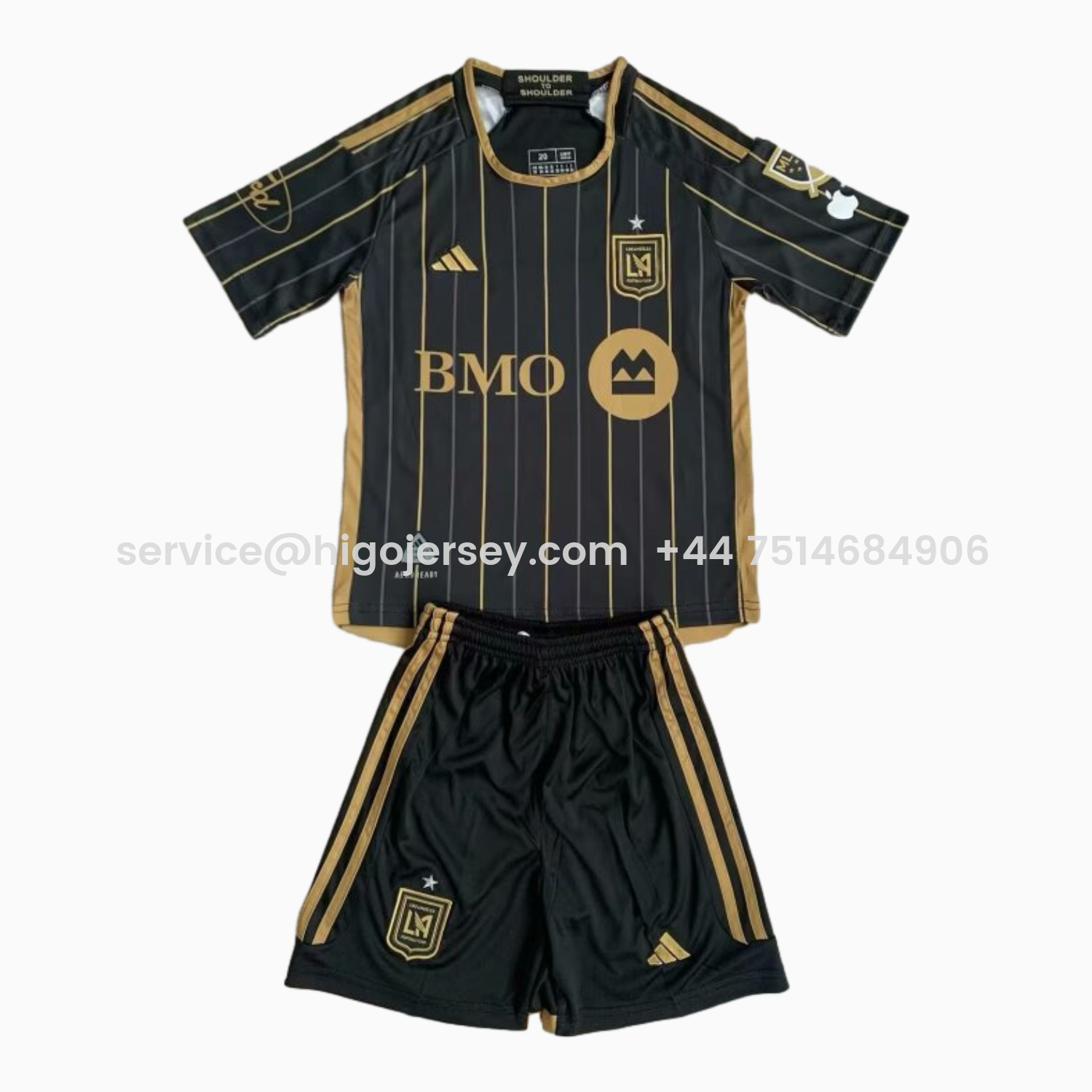 Higojerseys-Los Angeles FC 2025 Home Men's Adult Jersey Set - Fans Version