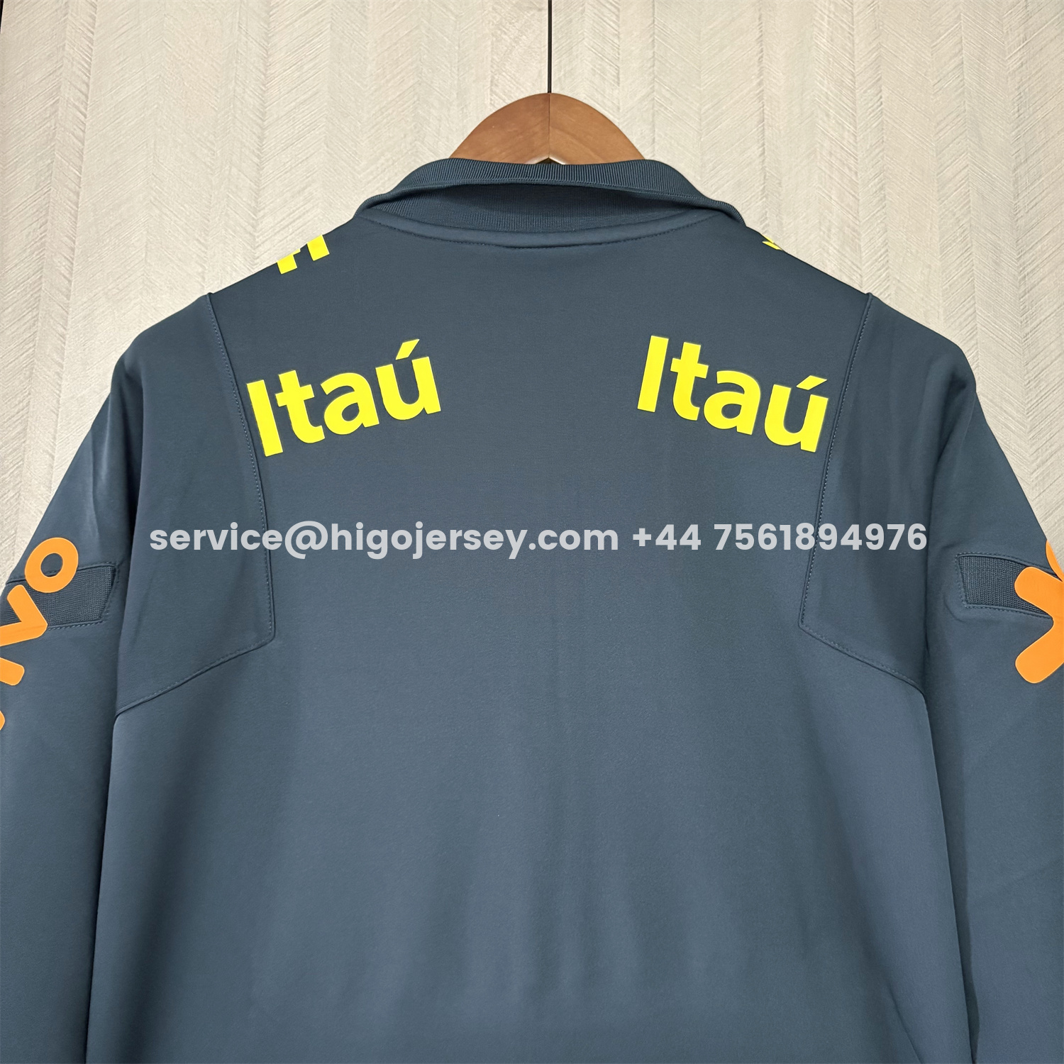 Higojerseys-Retro Brazil 2022 Pre-Match Dark Blue Unsponsored Windbreaker