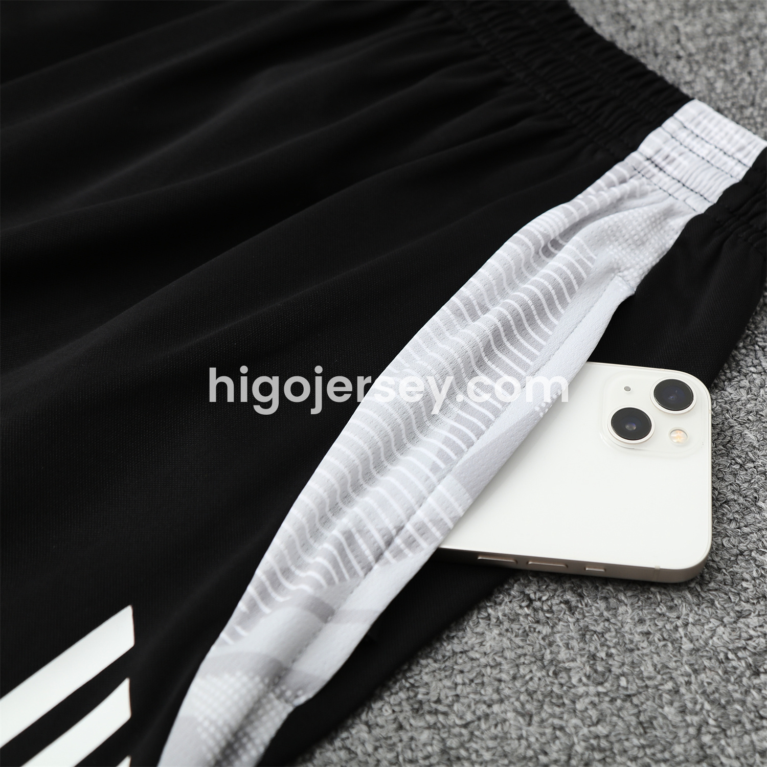Higojerseys-Real Madrid 25-26 Vest Training Set - Blue Black Dragon Vest & Black-White Shorts