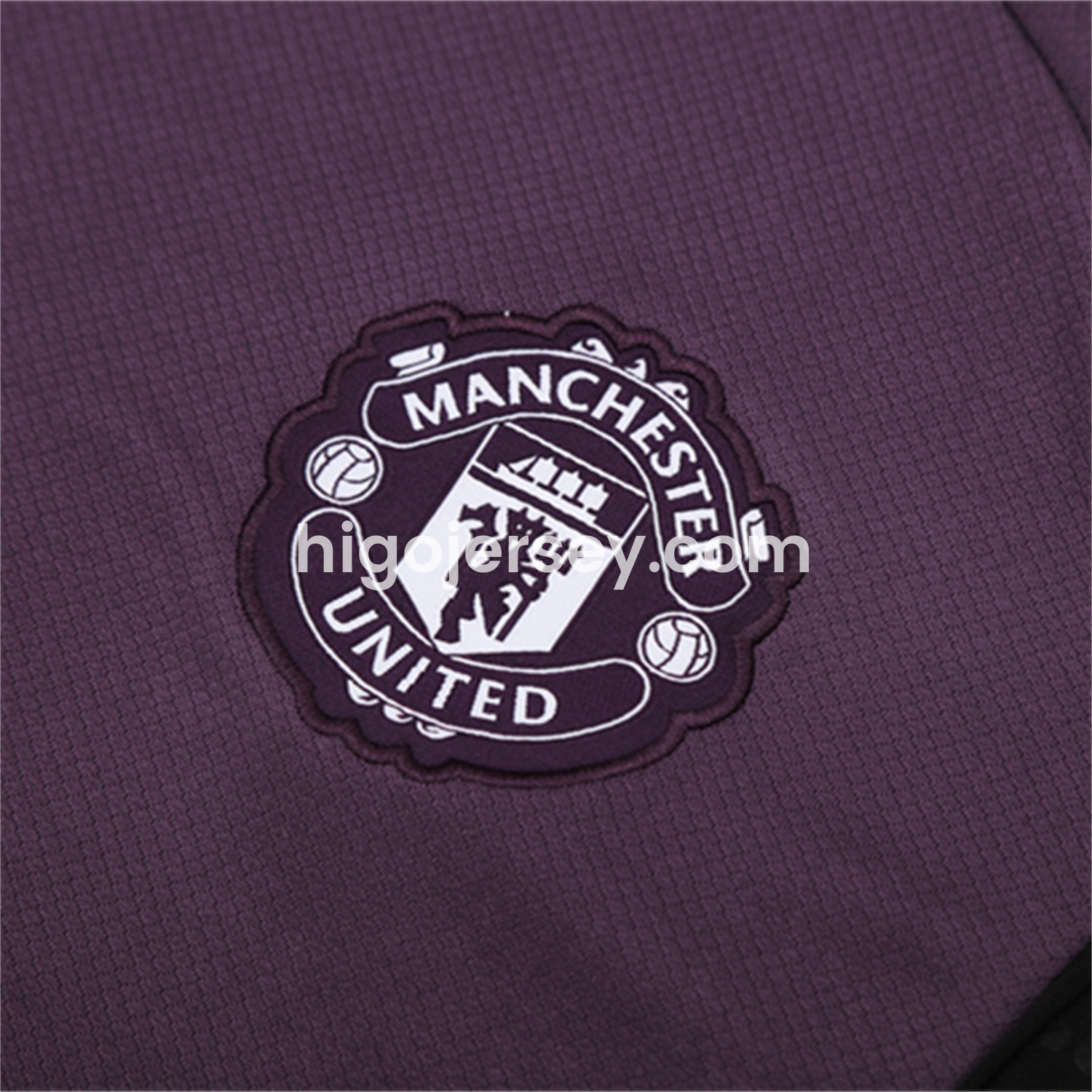 Higojerseys-Manchester United 25-26 Kids Short-Sleeve Training Set - Purple Top & Black shorts