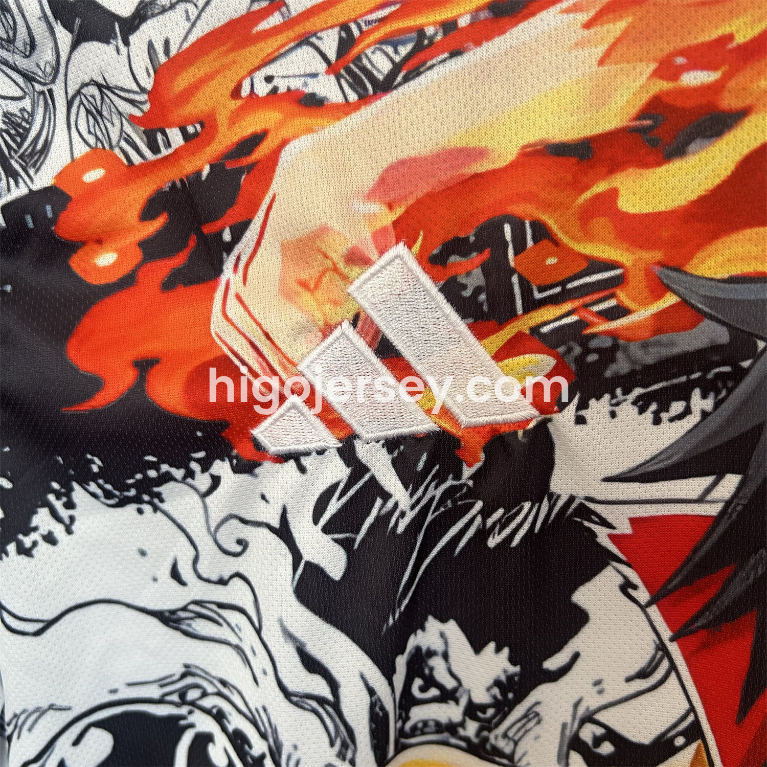 Higojerseys-Japan 25-26 One Piece Luffy Flame Fist Special Edition Jersey - Fans Version