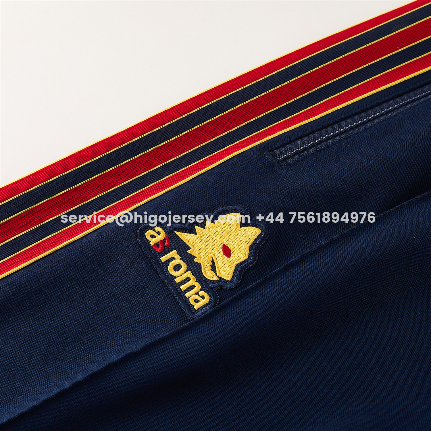 Higojerseys-AS Roma 25-26 Originals LFSTLR Jacket Training Tracksuit - White Top and Blue Pant