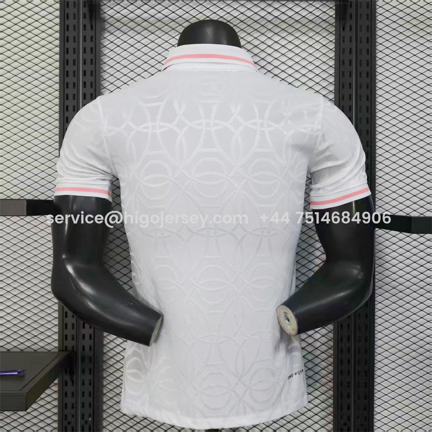 Higojerseys-Paris Saint-Germain PSG 25-26 White And Pink Pre-Match Training Jersey - Player Version