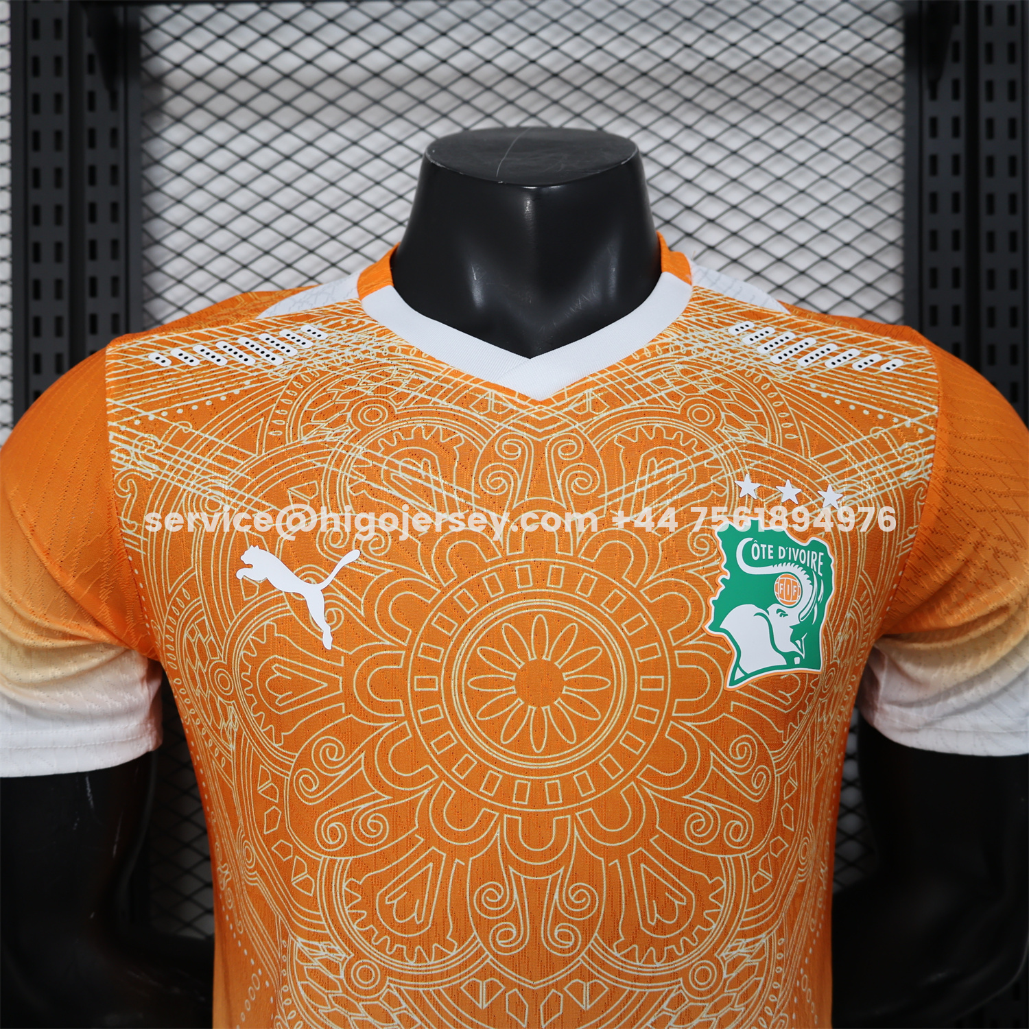 Higojerseys-Ivory Coast 2026 Orange And White Special Jersey - Player Version
