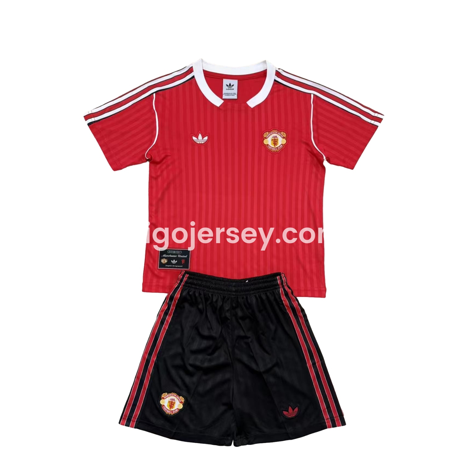 Higojerseys-Manchester United 25-26 Red Terrace Icon Throwback Style Men's Adult Jersey Set - Fans Version