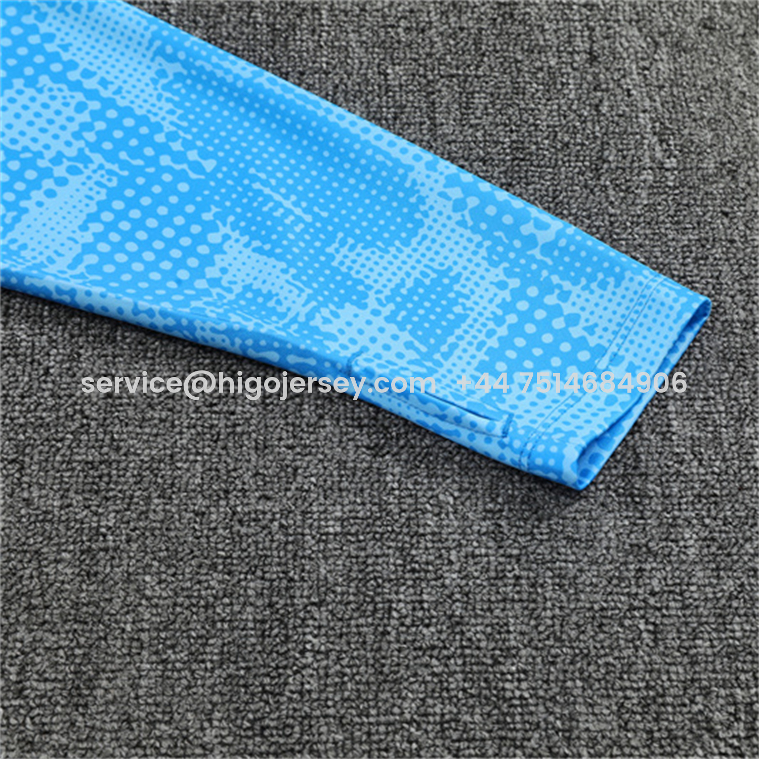 Higojerseys-Manchester City 25-26 Kids Long Sleeve Training Set -Light Blue Top & Deep Blue Pants