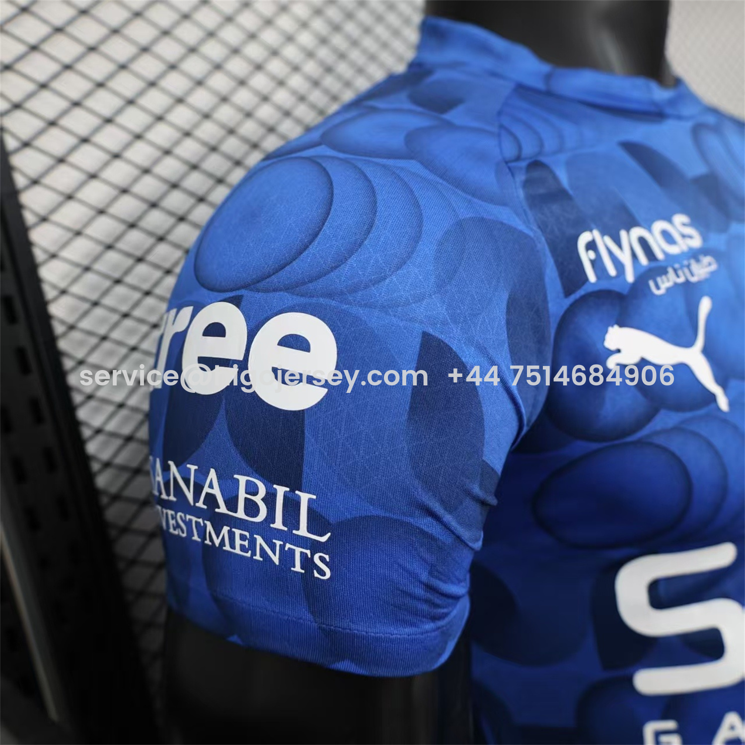 Higojerseys-Al Hilal Riyadh Crescent 25-26 Pre-Match Training Blue Jersey - Player Version
