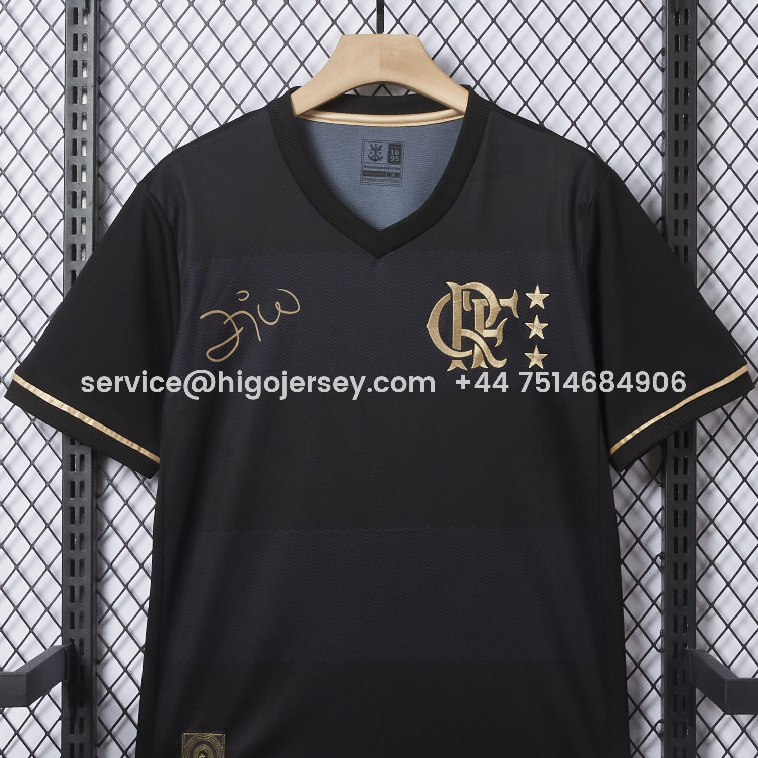 Higojerseys-Flamengo 25-26 ZICO Commemorative Black Jersey - Fans Version