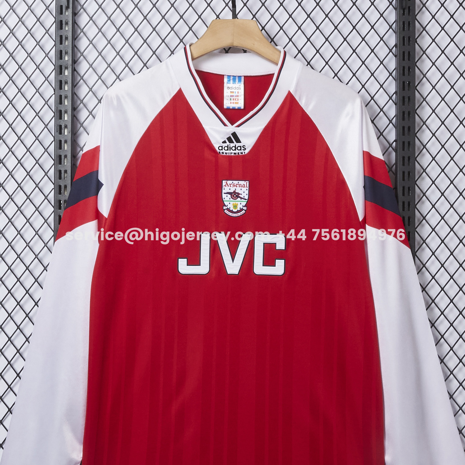 Higojerseys-Retro Arsenal 92-94 Home Long Sleeves Jersey