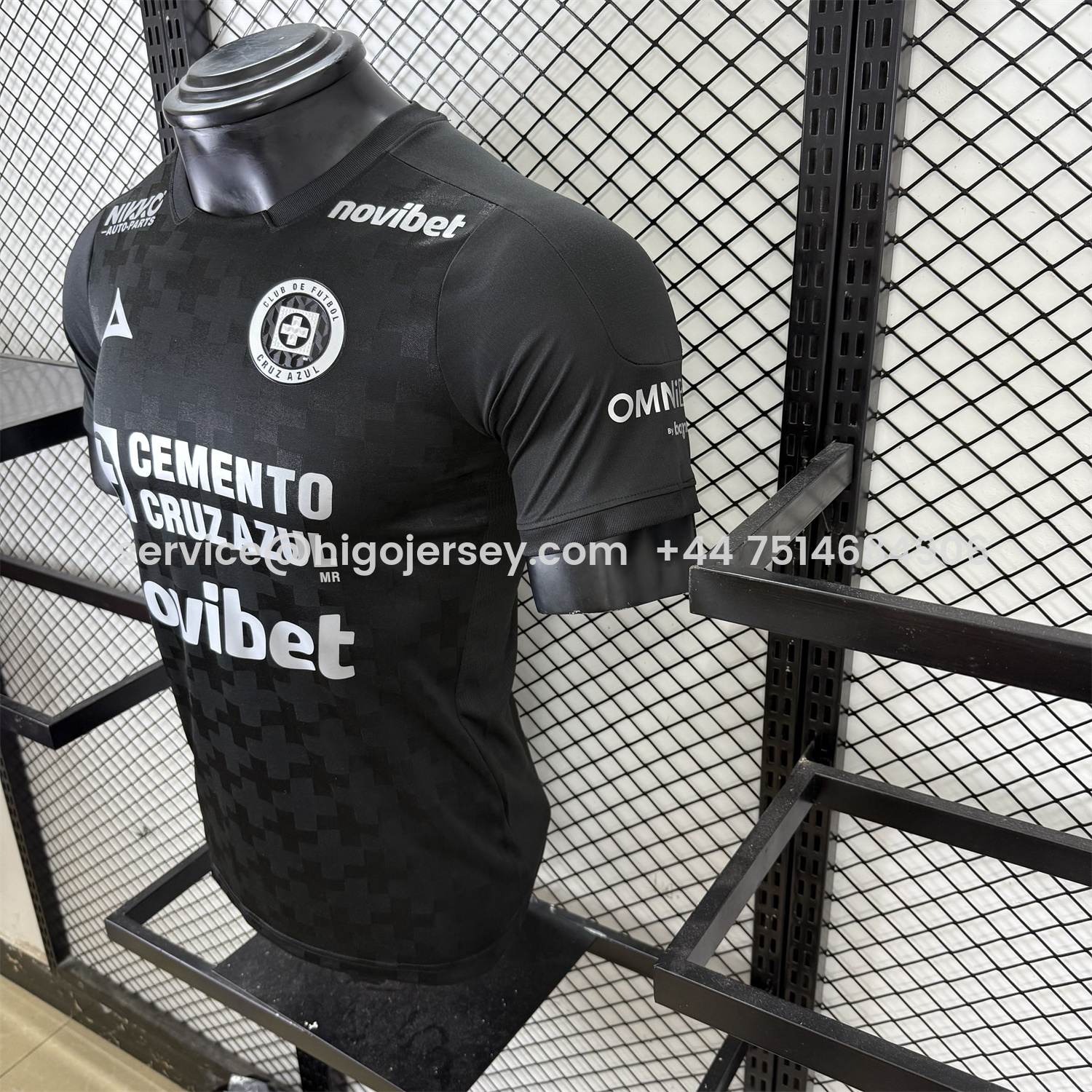 Higojerseys-Cruz Azul 25-26 Third Black Jersey - Player Version