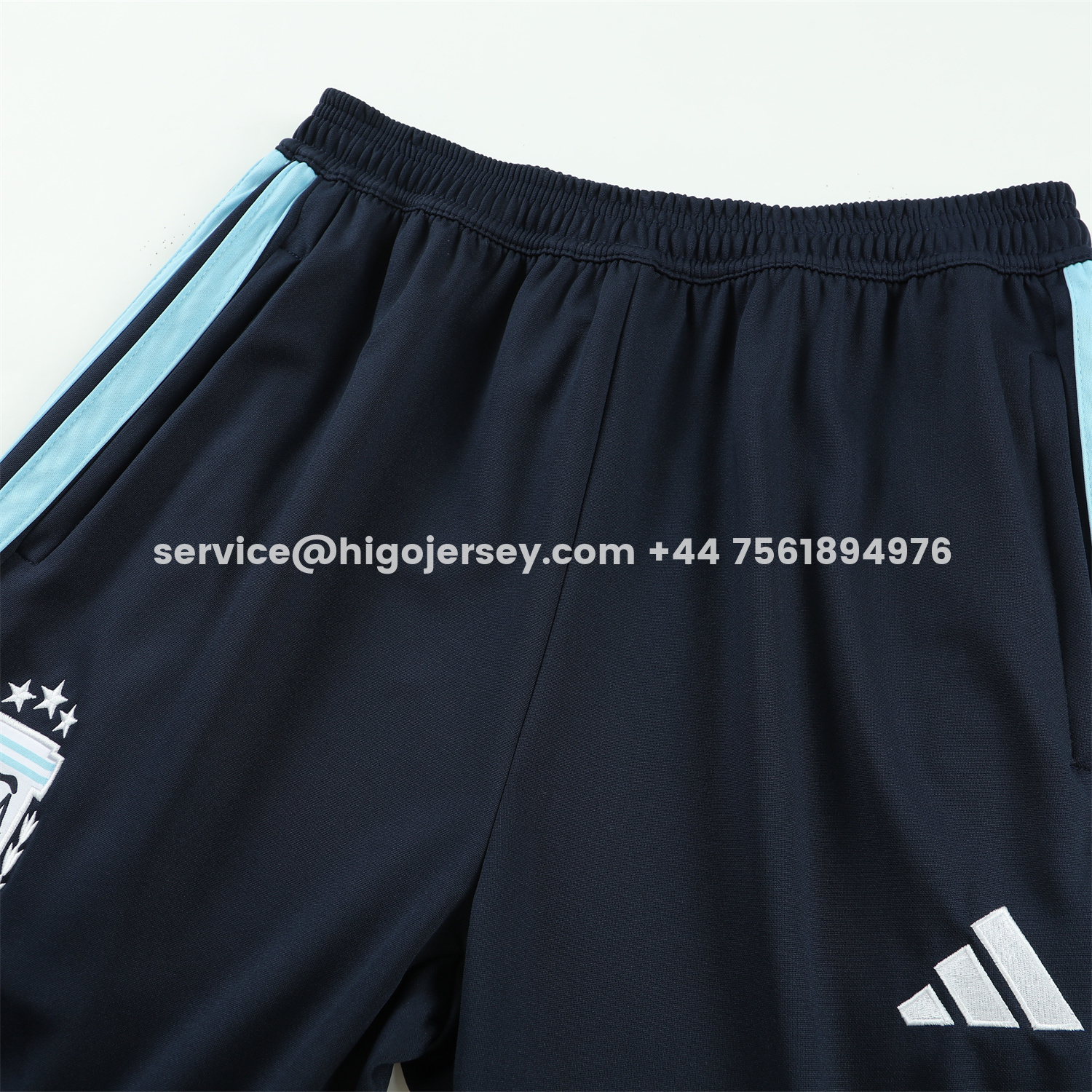 Higojerseys-Argentina 2026 Kids Long Sleeve Training Set - Blue Black Top & Pants