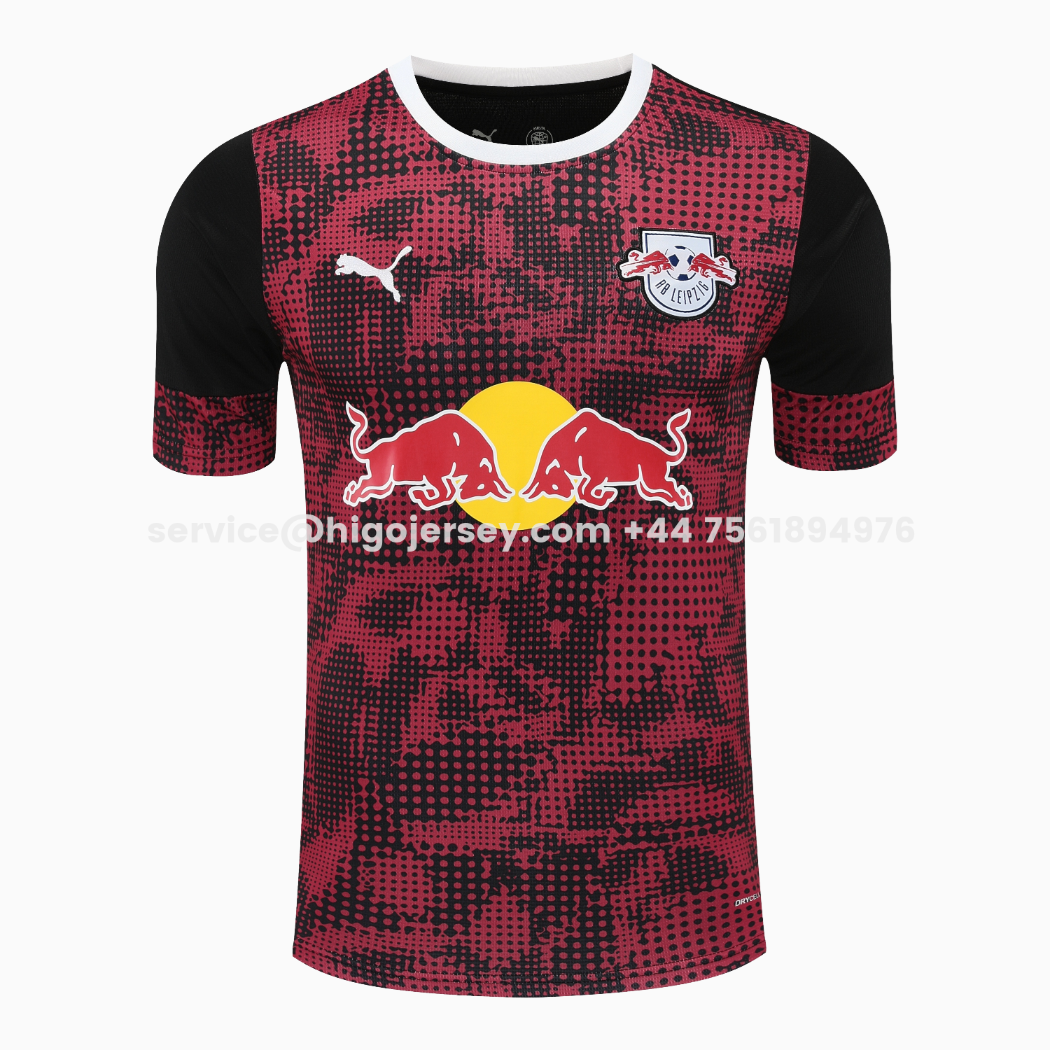 Higojerseys-RB Leipzig 25-26 Short-Sleeve Training Set- Red Top & Black Shorts