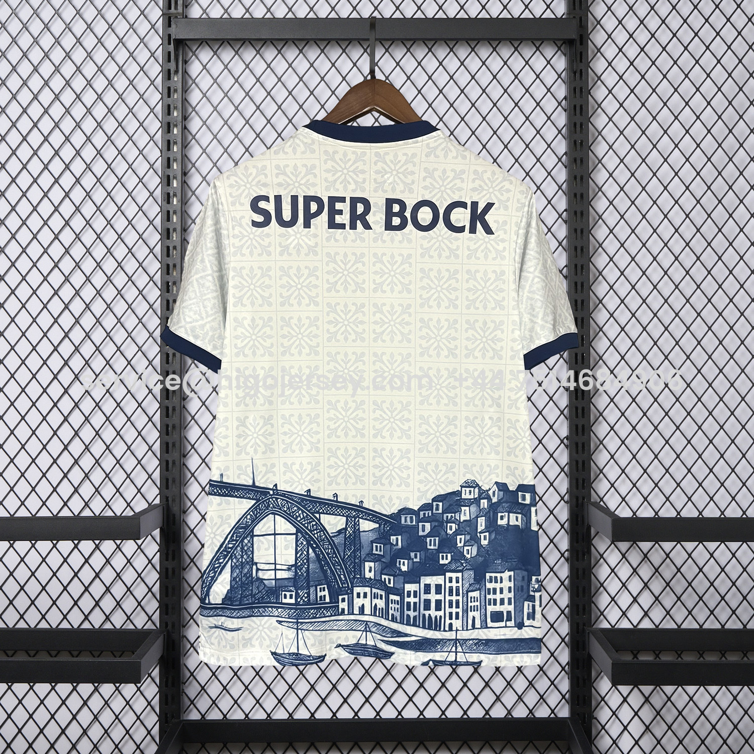 Higojerseys-Porto 25-26 Ponte Maria Pia And Clérigos Church Jersey - Fans Version