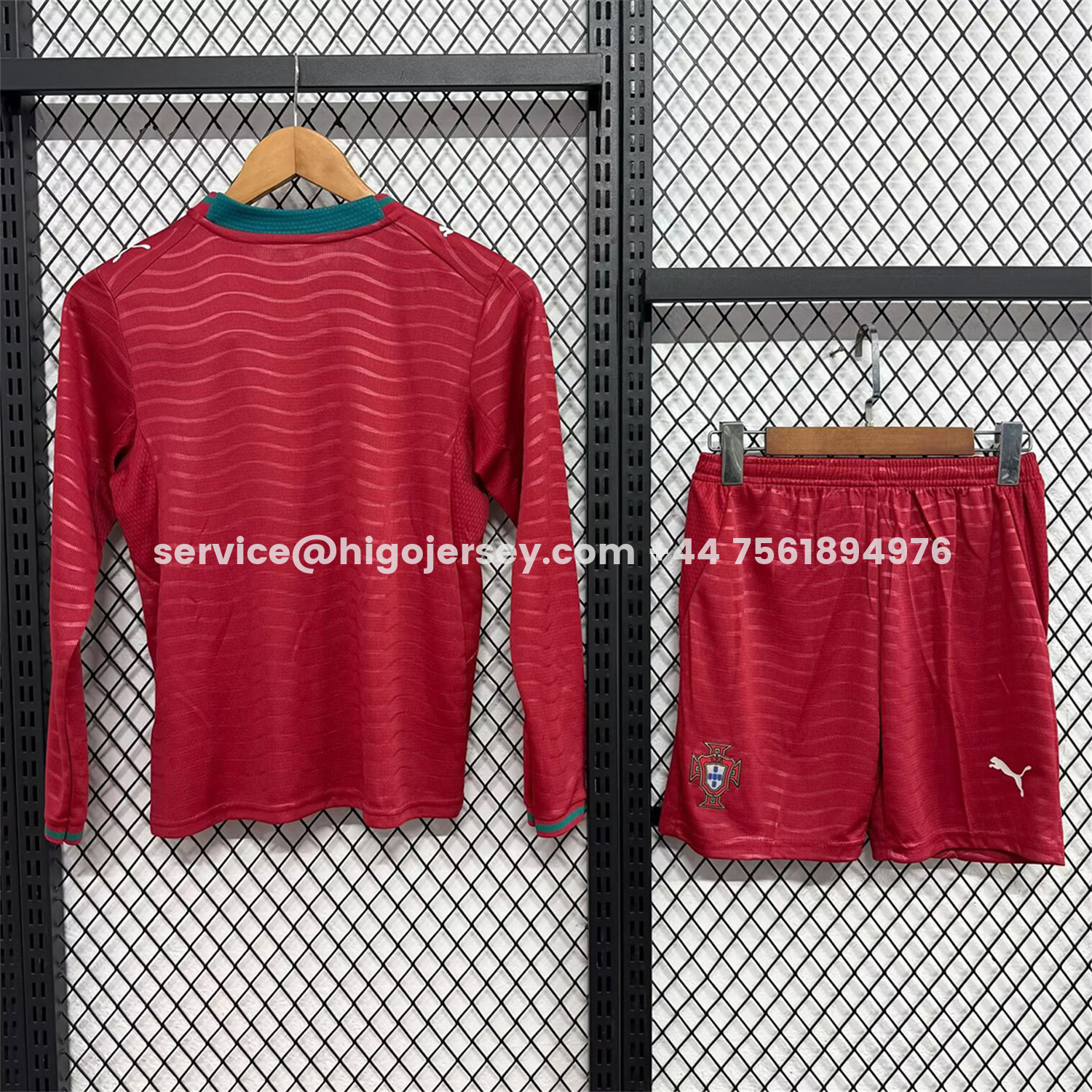 Higojerseys-Portugal 2026 Home Long Sleeves Kids Kit