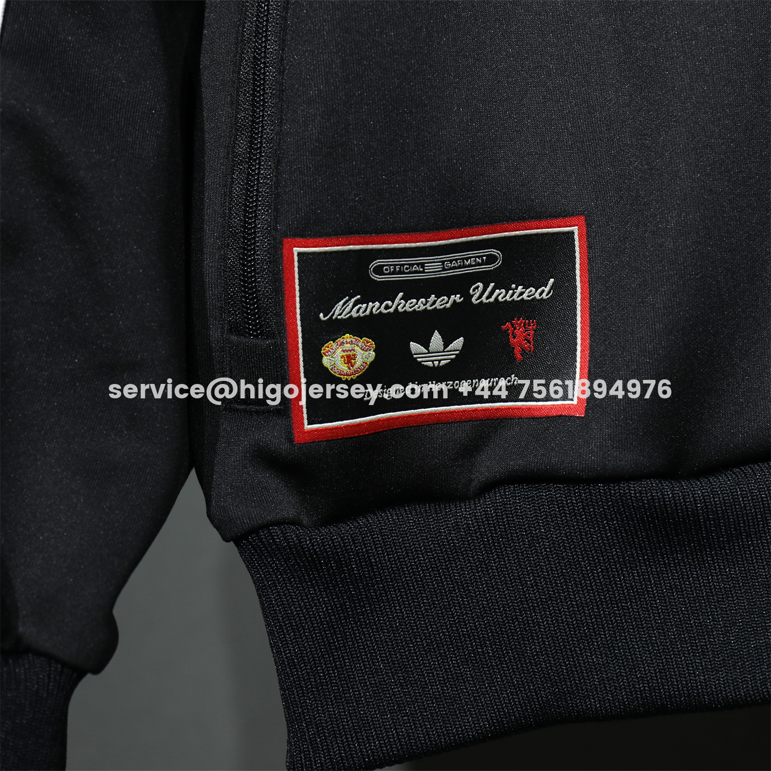 Higojerseys-Manchester United 25-26 Red Lines Training Set - Black Top and Black Pants