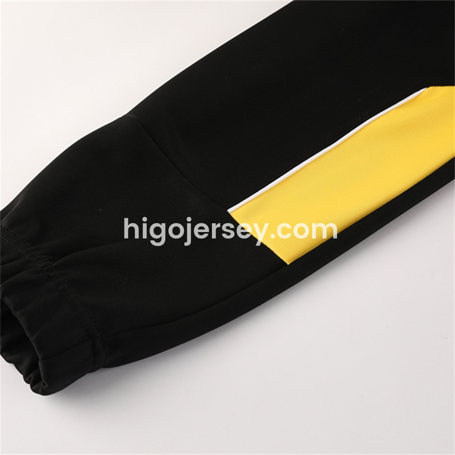 Higojerseys-Dortmund 25-26 Jacket Training Tracksuit - Black top & Black Pants