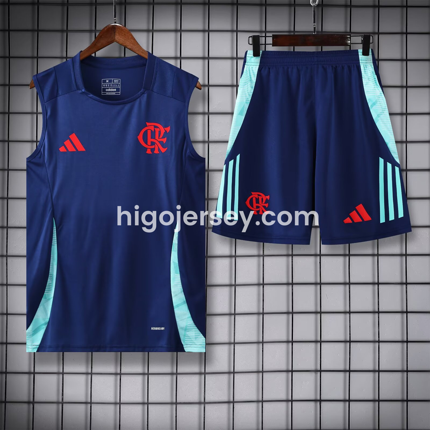 Higojerseys-Flamengo 25-26 Vest Training Set - Royal Blue With Royal Blue