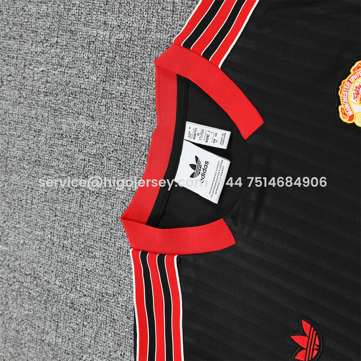 Higojerseys-Manchester United 25-26 Vest Training Set - Red Retro Logo Black Vest & Black Shorts