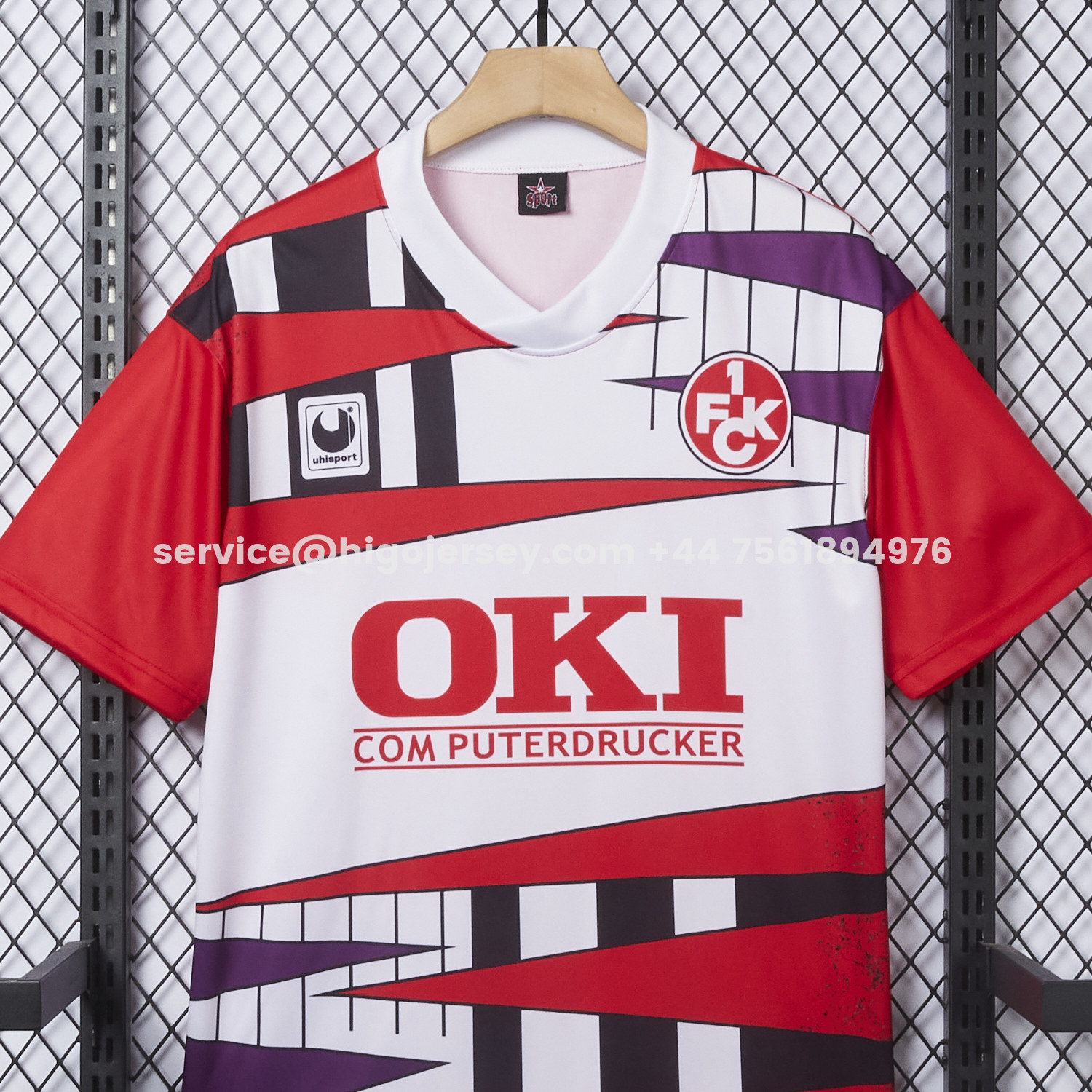 Higojerseys-Retro Kaiserslautern 1991-92 Home Jersey - Fans Version
