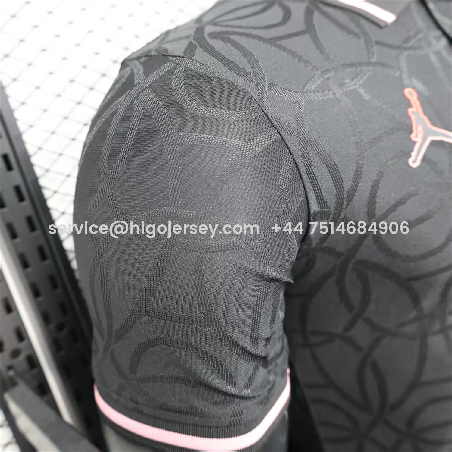 Higojerseys-Paris Saint-Germain PSG 25-26 JD Black Special Jersey with Red Badge - Player Version