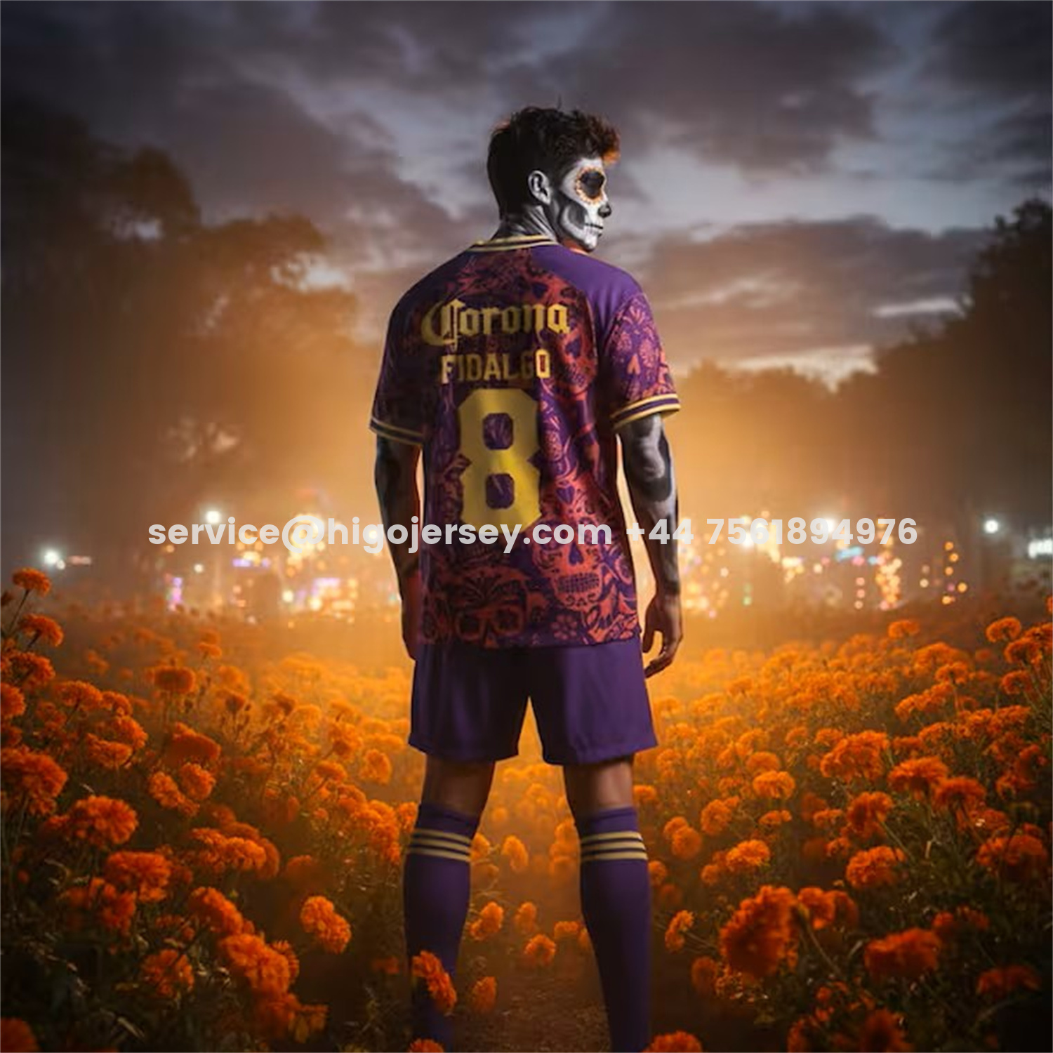 Higojerseys-Club América 25-26 Día de Muertos Purple Jersey - Fans Version