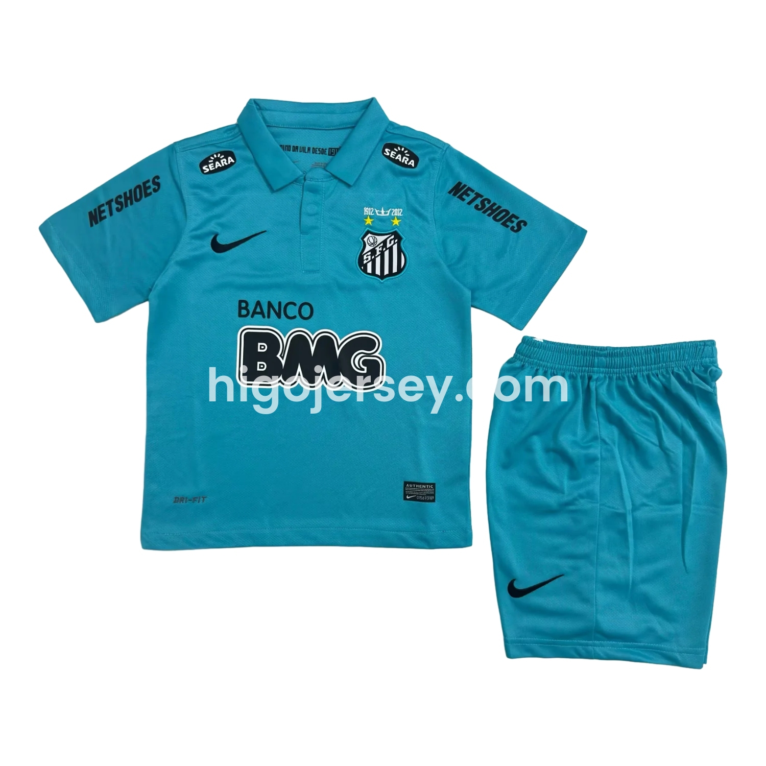 Higojerseys-Retro Santos 2012 Third Kids Kit