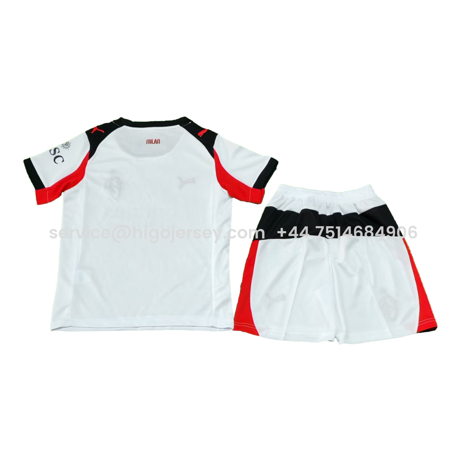 Higojerseys-AC Milan 25-26 Away White Kids Kit
