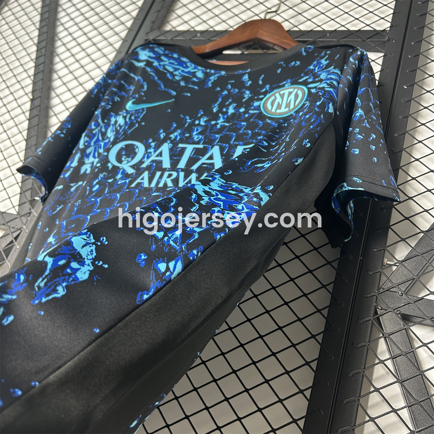 Higojerseys-Inter Milan 25-26 Blue Snake Pattern Pre-Match Training Jersey - Fans Version