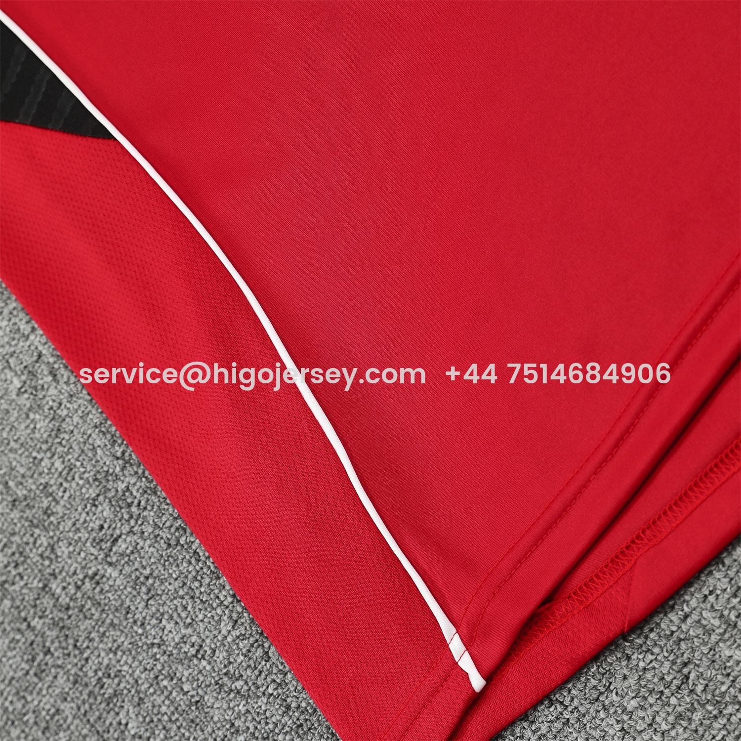 Higojerseys-Manchester United 25-26 Vest Training Set - Pure Red Vest & Black Shorts