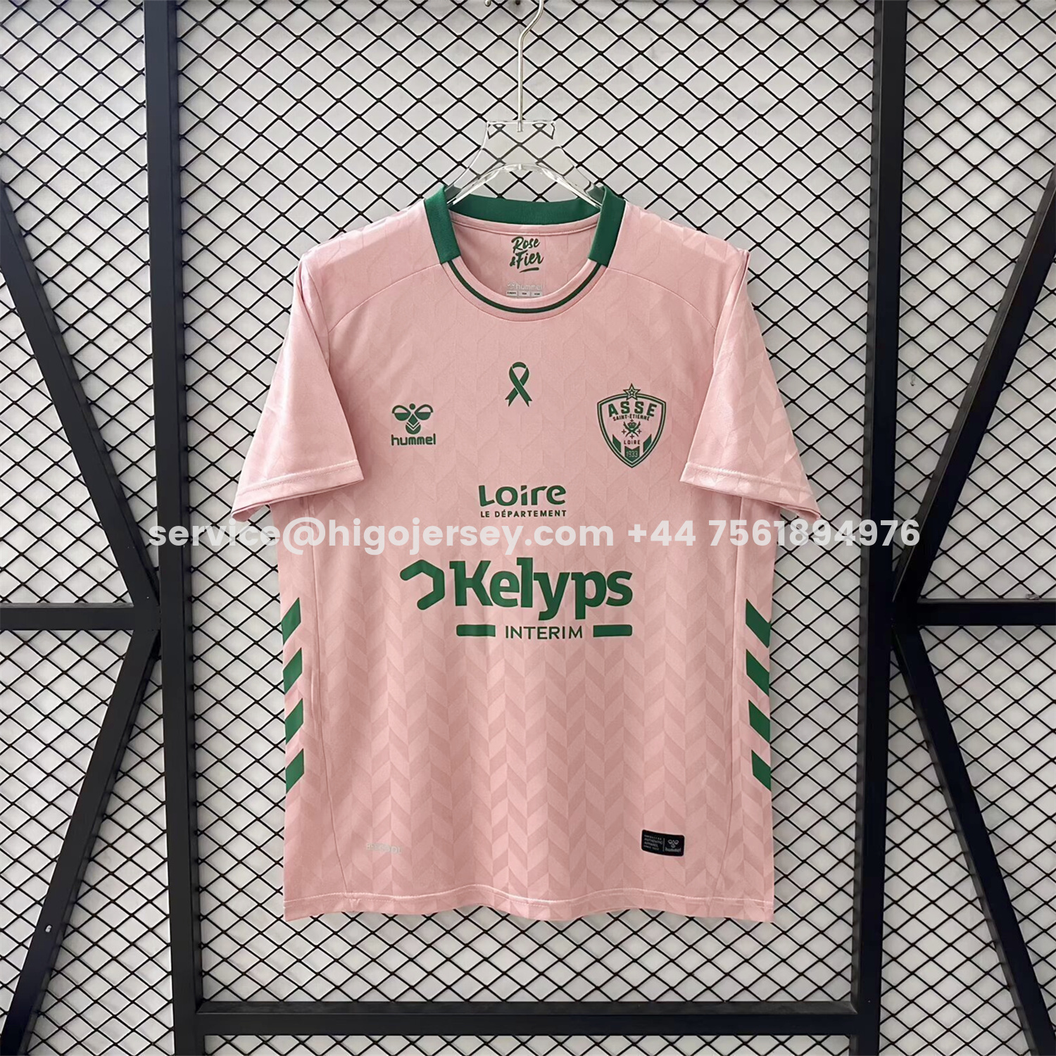 Higojerseys-AS Saint-Etienne 25-26 October Pink Special Jersey - Fans Version