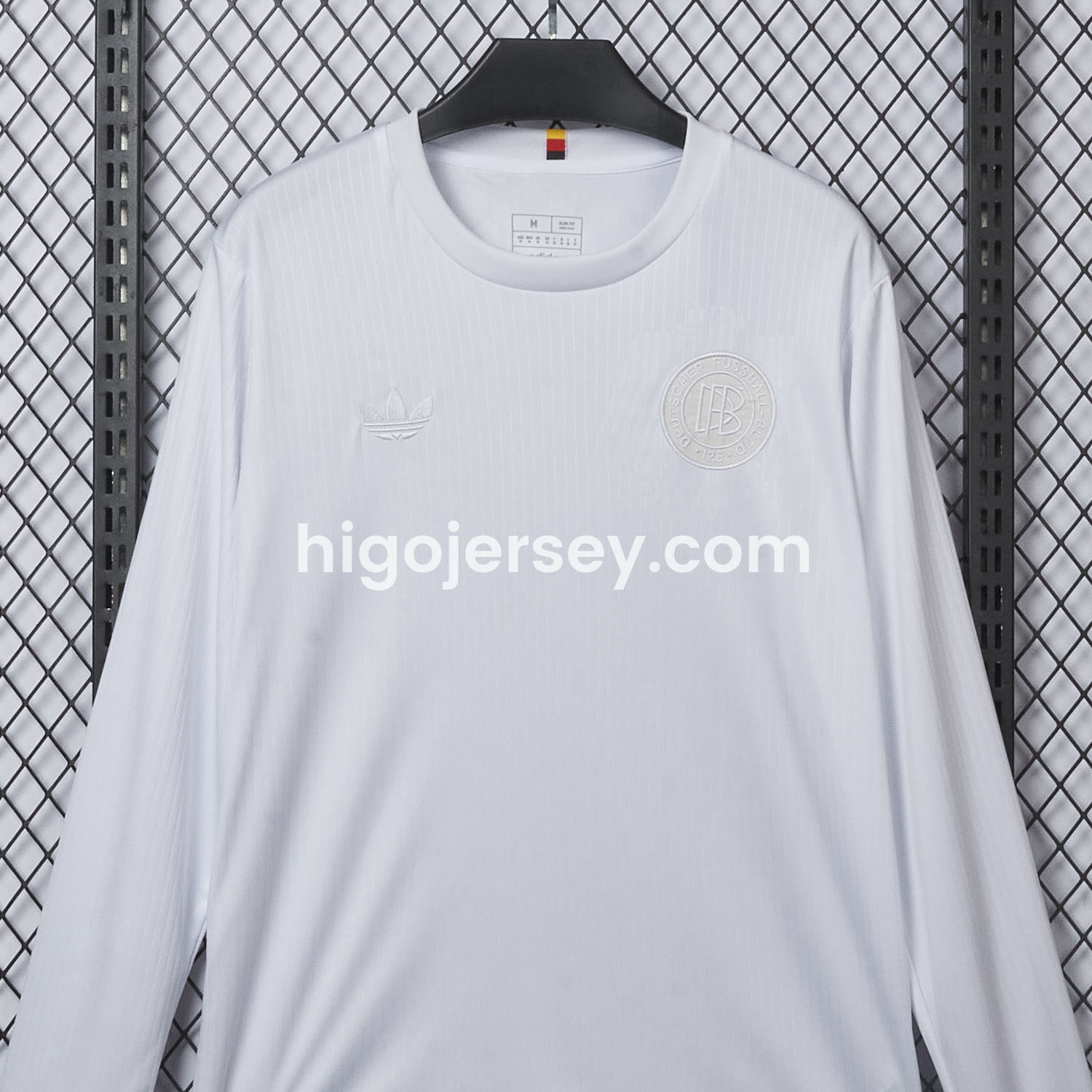 Higojerseys-Germany 2025 125-Year Anniversary Pure White Long Sleeves Jersey - Fans Version
