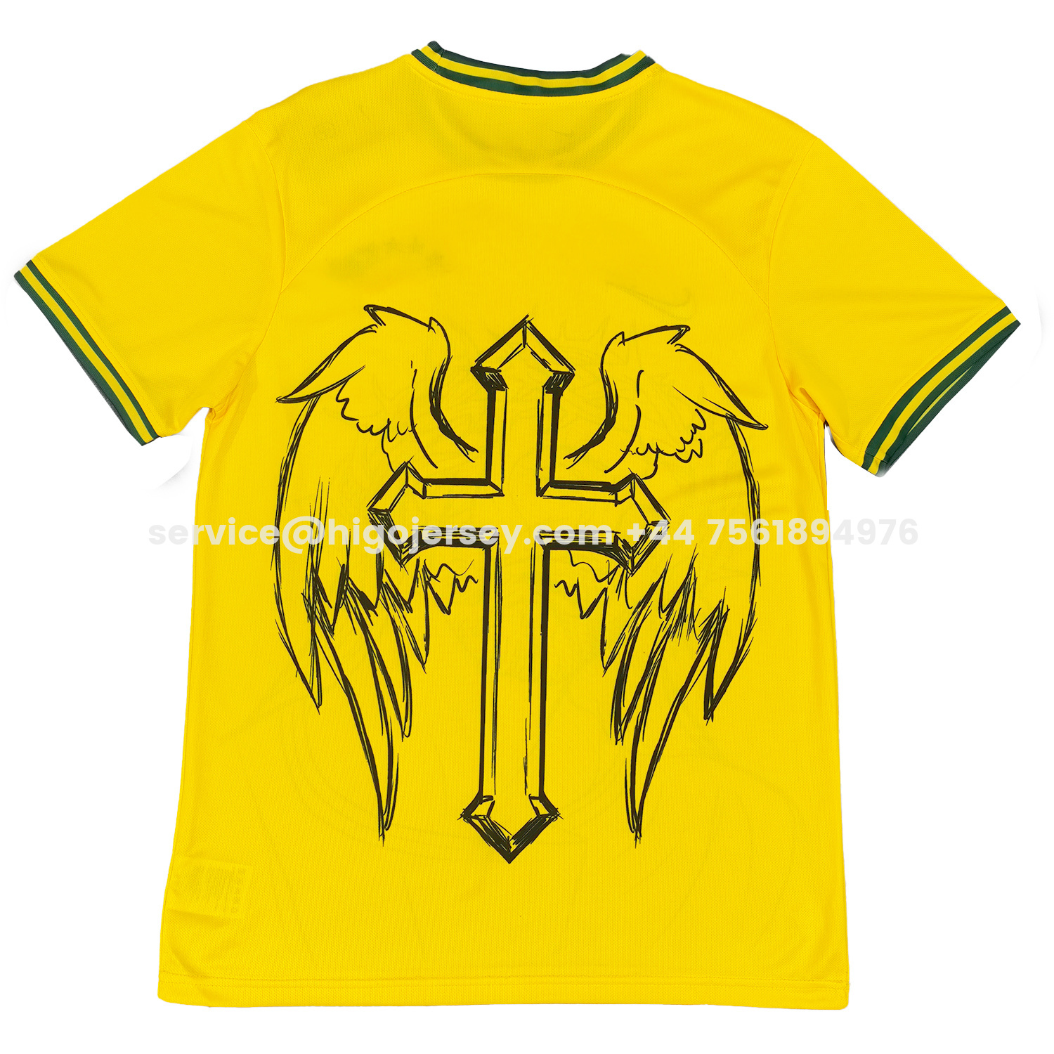 Higojerseys-Brazil 25-26 Jesus And Angel Cross Yellow Jersey - Fans Version