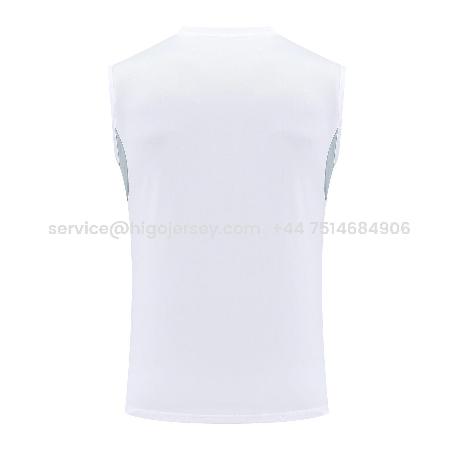 Higojerseys-Real Madrid 25-26 Vest Training Set - Grey And White Vest & Black Shorts