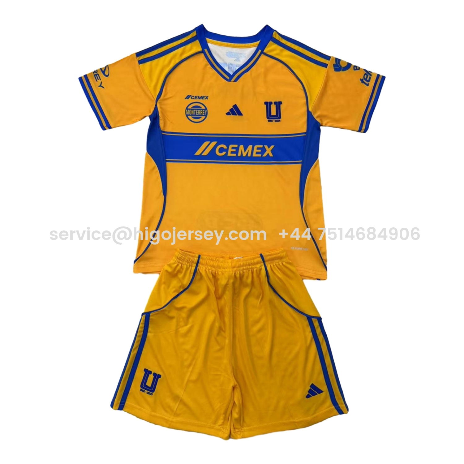 Higojerseys-Tigres UANL 25-26 Home Men's Adult Jersey Set - Fans Version