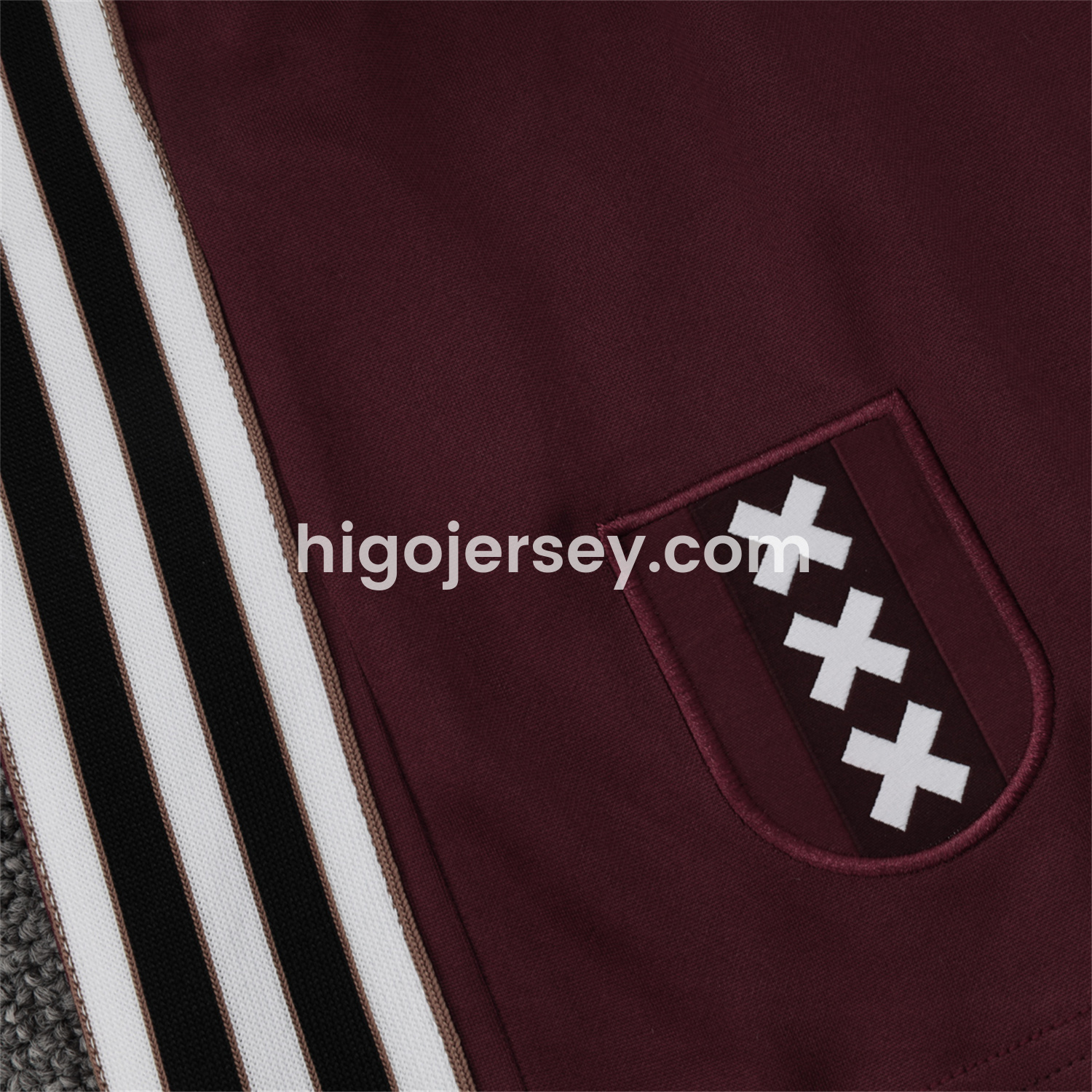 Higojerseys-Ajax 25-26 Throwback Trefoil Short-Sleeve Training Set - Deep Red
