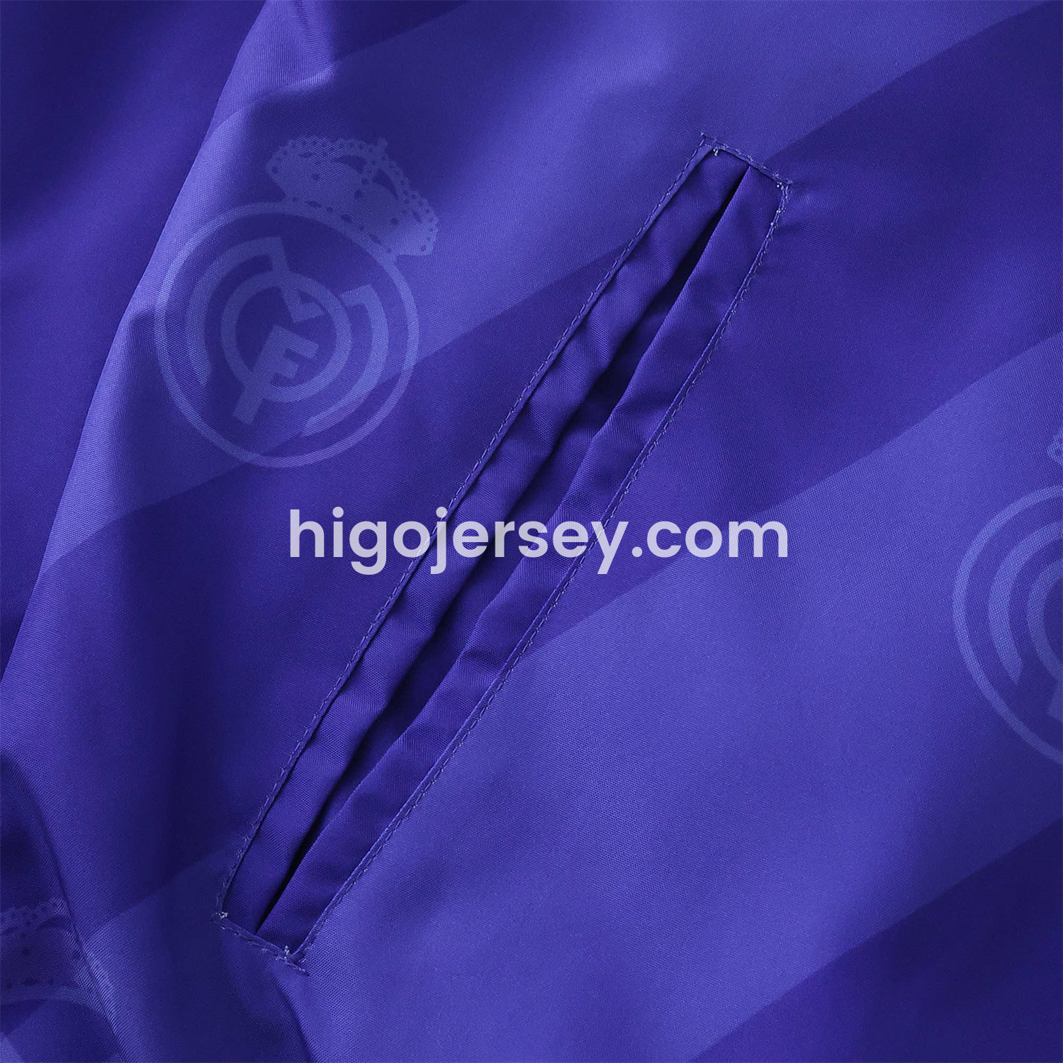 Higojerseys-Retro Real Madrid 1995-96 Home & Away Double Sided Reversible Windbreaker - White & Purple