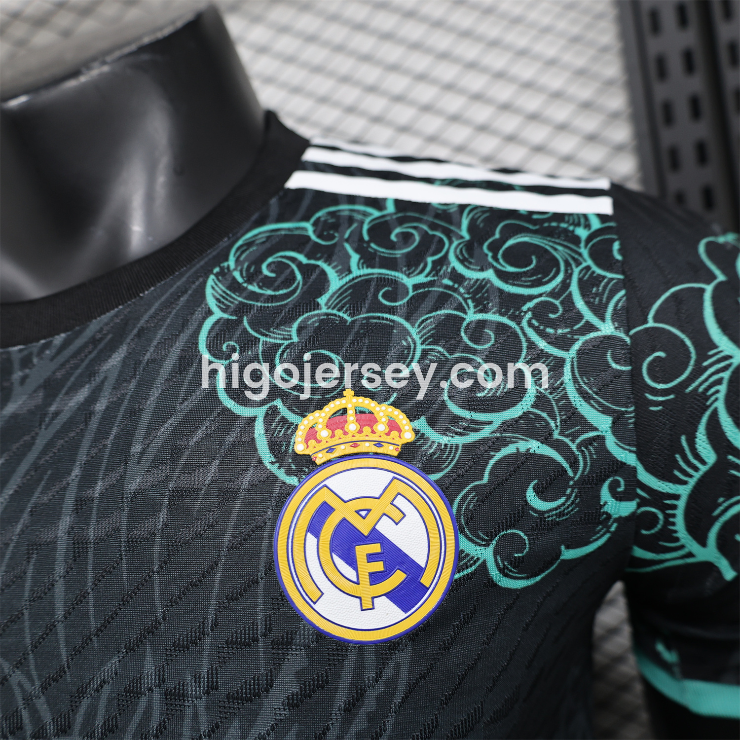 Higojerseys-Real Madrid 24-25 Black and Green Loong Jersey - Player Version