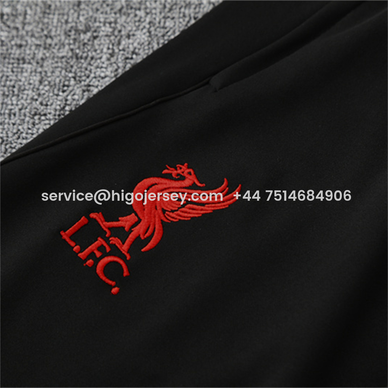 Higojerseys-Liver.pool 25-26 Long Sleeve Training Set - Black Top & Black Pants